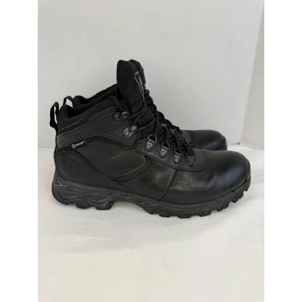 Timberland Mt Maddsen Waterproof Hiking‎ Boots Black Leather Mens 10 2731R A3560